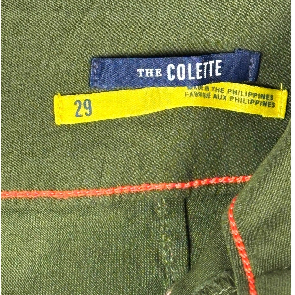 Maeve Anthro Colette Wide Leg Crop Pants 29 x 25 Olive Green Utility Safari Boho - Picture 5 of 12